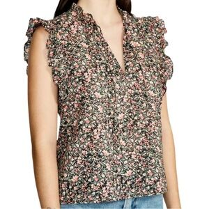 New with Tags BB Dakota Women's Ditsy Floral Short Sleeve Business Casual Blouse